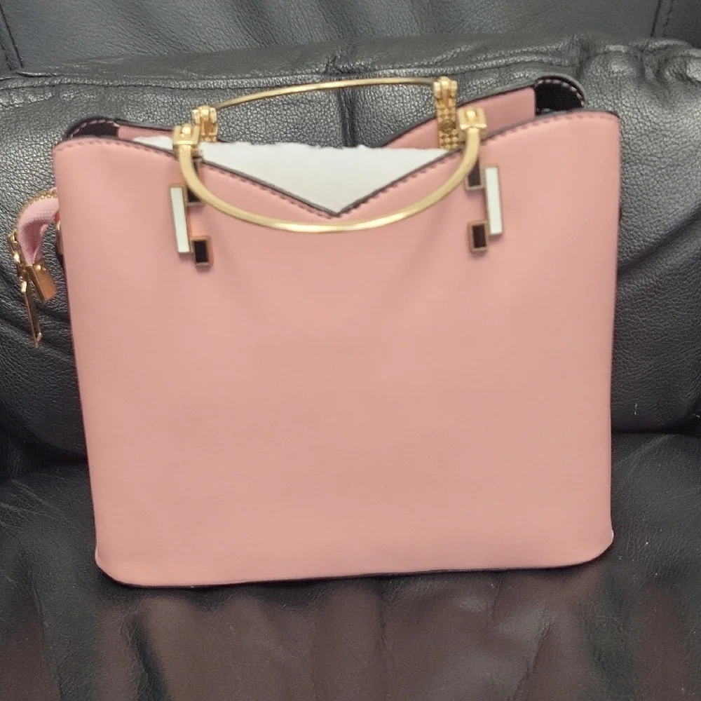 Pink and White Women's Handbag - Picture 4 of 4